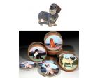 Dachshund Bisque Coasters (Wirehair)