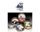 Dandi Dinmont Terrier Bisque Coasters