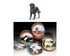 Flat Coated Retriever Bisque Coasters