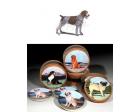 German Wirehair Pointer Bisque Coasters