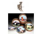 Greyhound Bisque Coasters