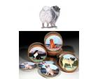 Keeshond Bisque Coasters