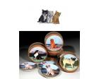 Three Kittens Bisque Coasters