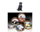 Labrador Retriever Bisque Coasters (Black)