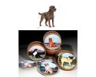 Labrador Retriever Bisque Coasters (Chocolate)