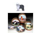 Old English Sheepdog Bisque Coasters