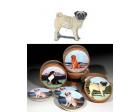 Pug Bisque Coasters (Fawn)