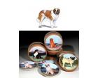 Saint Bernard Bisque Coasters