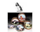 Springer Spaniel Bisque Coasters (Black and White)