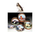 Springer Spaniel Bisque Coasters (Liver and White)