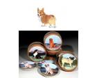 Welsh Corgi Bisque Coasters (Pembroke, Red)