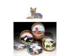 Yorkshire Terrier Bisque Coasters (Yorkie, Puppy Cut)