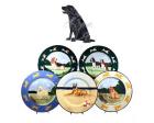 Labrador Retriever Earthenware Charger (Black, Sitting)