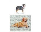 Australian Shepherd Glass Cutting Board