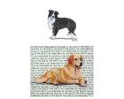 Border Collie Glass Cutting Board