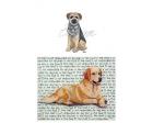 Border Terrier Glass Cutting Board