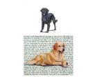 Flat Coated Retriever Glass Cutting Board