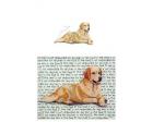 Golden Retriever Glass Cutting Board (Lying Down)