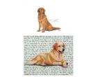 Golden Retriever Glass Cutting Board (Sitting)