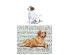 Jack Russell Glass Cutting Board (Brown and White)