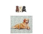 Labrador Retriever Glass Cutting Board (3 Puppies)