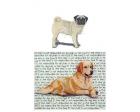 Pug Glass Cutting Board (Fawn)