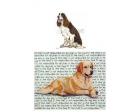 Springer Spaniel Glass Cutting Board (Liver and White)