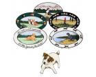 Jack Russell Oval Platter (Brown and White)