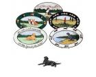 Labrador Retriever Oval Platter (Black, Lying Down)