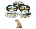 Labrador Retriever Oval Platter (Yellow, Sitting)