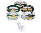 Poodle Oval Platter (White)