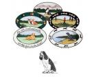 Springer Spaniel Oval Platter (Black and White)