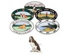 Springer Spaniel Oval Platter (Liver and White)