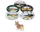 Welsh Corgi Oval Platter (Red)