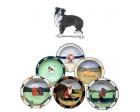 Border Collie Earthenware Rim Bowl