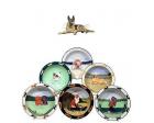 German Shepherd Earthenware Rim Bowl