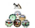 Springer Spaniel Earthenware Rim Bowl (Pair)