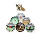 Welsh Corgi Earthenware Rim Bowl (Pair)