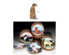 Rhodesian Ridgeback Bisque Coasters